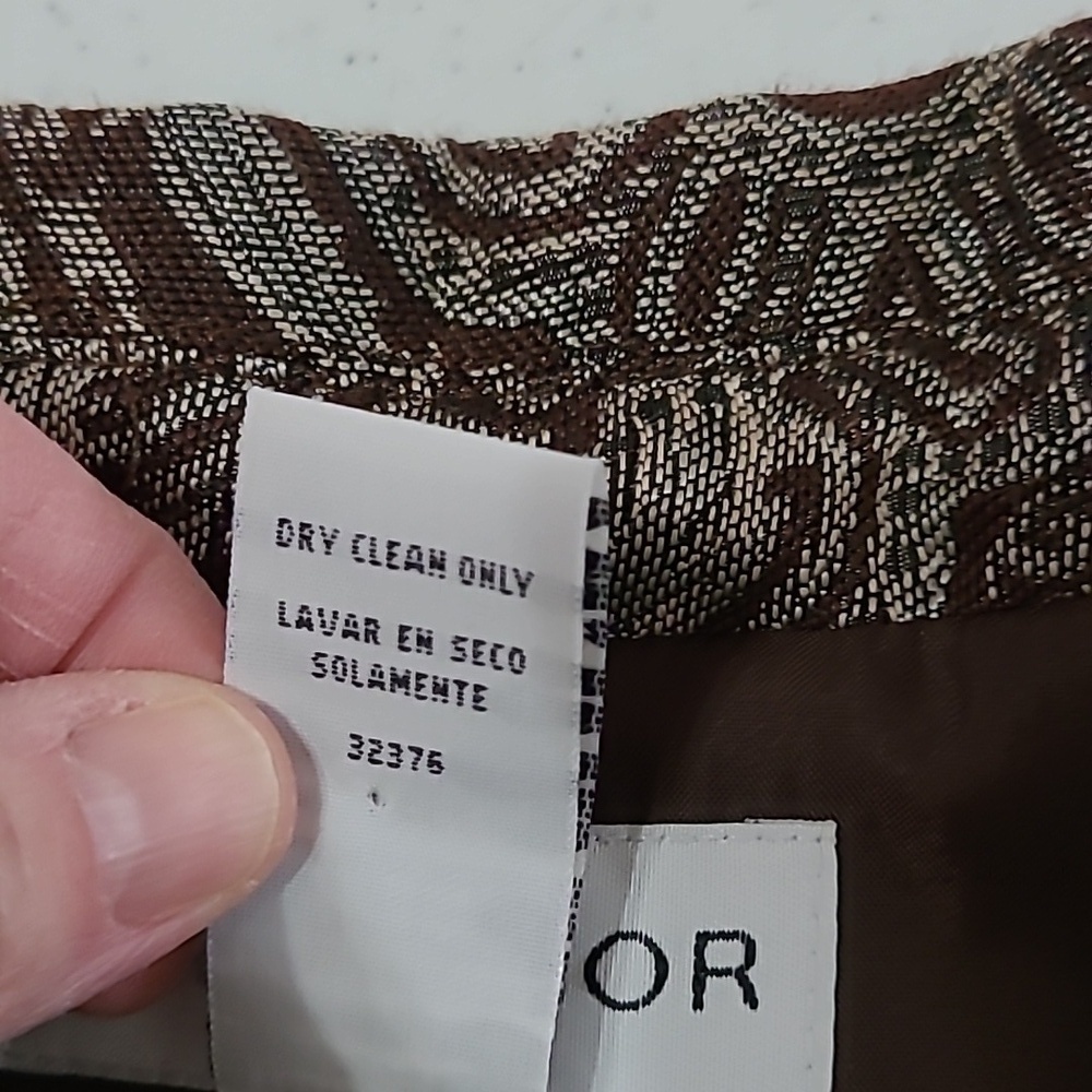 Sag Harbor brown paisley print jacket size 14 - Picture 4 of 6